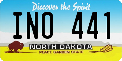 ND license plate INO441