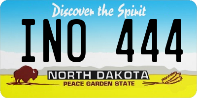 ND license plate INO444