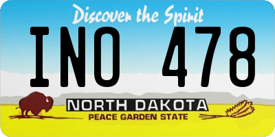 ND license plate INO478