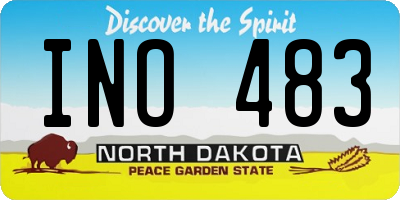 ND license plate INO483
