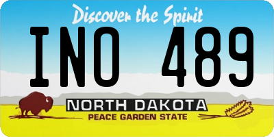 ND license plate INO489
