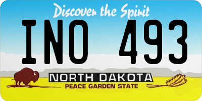 ND license plate INO493
