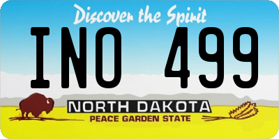 ND license plate INO499