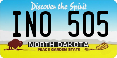 ND license plate INO505