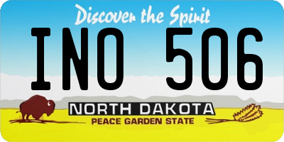 ND license plate INO506