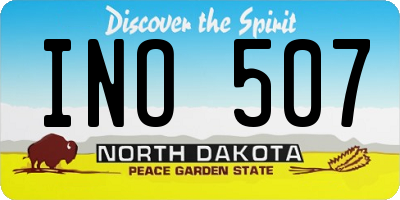 ND license plate INO507