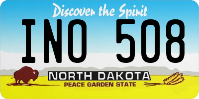 ND license plate INO508