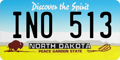 ND license plate INO513