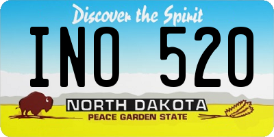 ND license plate INO520