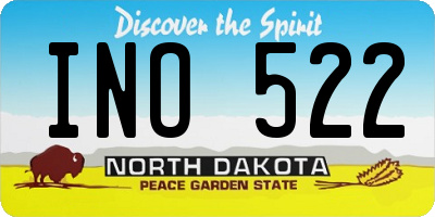 ND license plate INO522