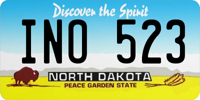 ND license plate INO523