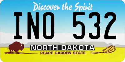 ND license plate INO532