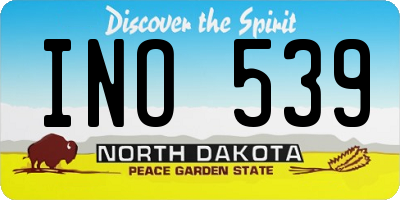 ND license plate INO539