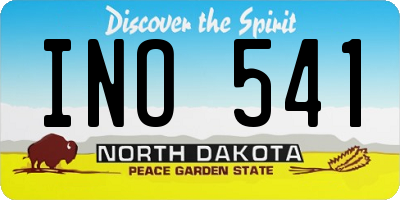 ND license plate INO541