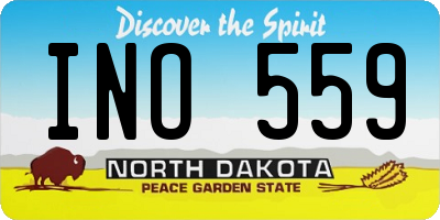 ND license plate INO559