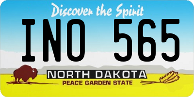 ND license plate INO565