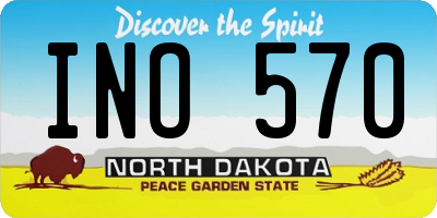 ND license plate INO570
