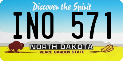 ND license plate INO571