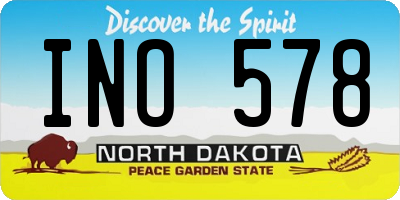 ND license plate INO578