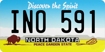 ND license plate INO591