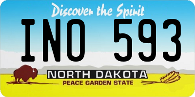ND license plate INO593