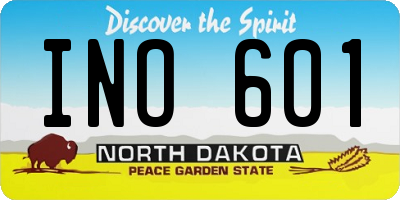 ND license plate INO601