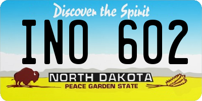 ND license plate INO602