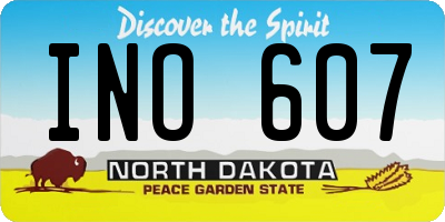 ND license plate INO607