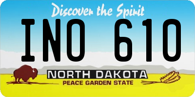 ND license plate INO610