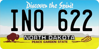 ND license plate INO622