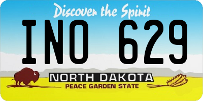 ND license plate INO629