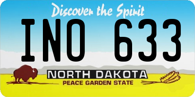 ND license plate INO633