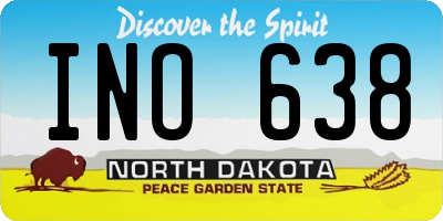 ND license plate INO638