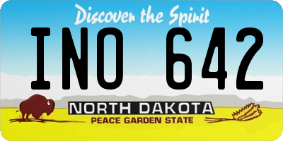 ND license plate INO642
