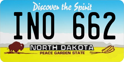 ND license plate INO662