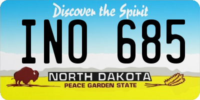 ND license plate INO685