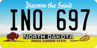 ND license plate INO697