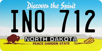 ND license plate INO712