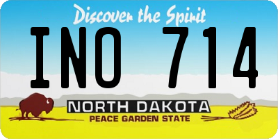 ND license plate INO714