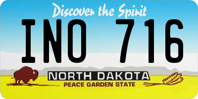 ND license plate INO716