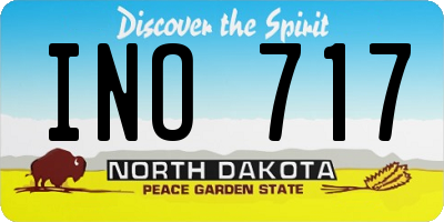 ND license plate INO717