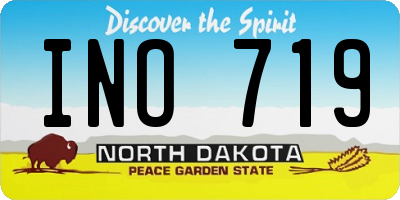 ND license plate INO719