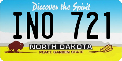 ND license plate INO721