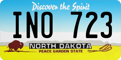 ND license plate INO723