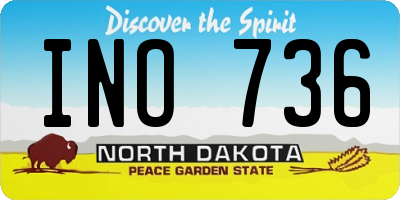 ND license plate INO736