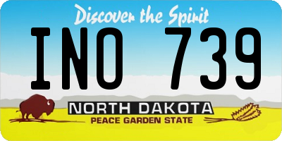 ND license plate INO739