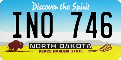 ND license plate INO746