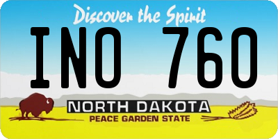 ND license plate INO760