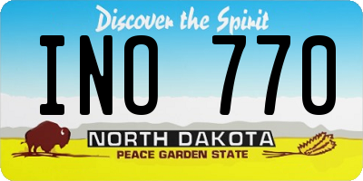 ND license plate INO770