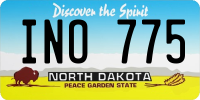 ND license plate INO775